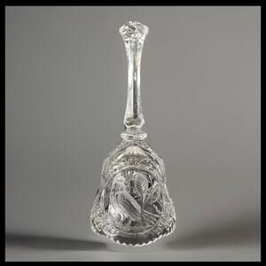 Hofbauer Byrdes Crystal Bell Bleikristall Cut Glass West Germany Vintage